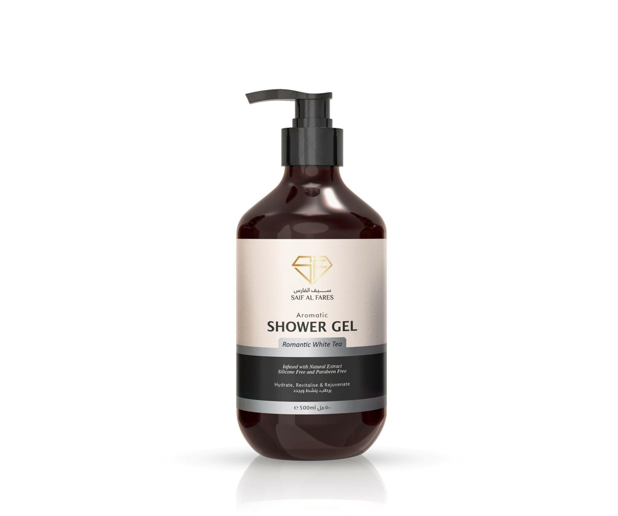 AROMATIC SHOWER GEL ROMANTIC WHITE TEA 500ML