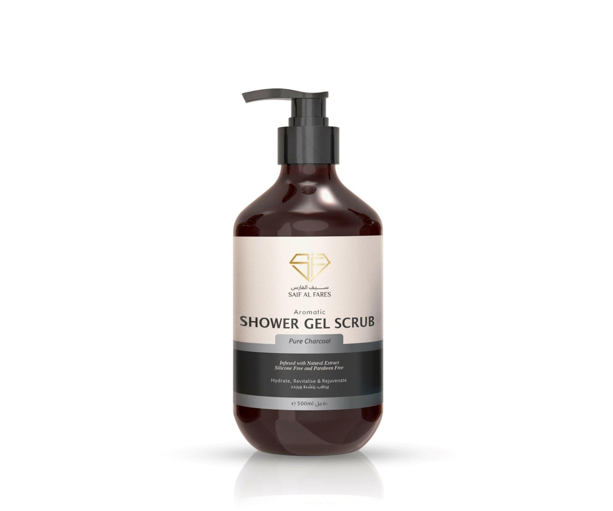 AROMATIC SHOWER GEL SCRUB PURE CHARCOAL 500ML
