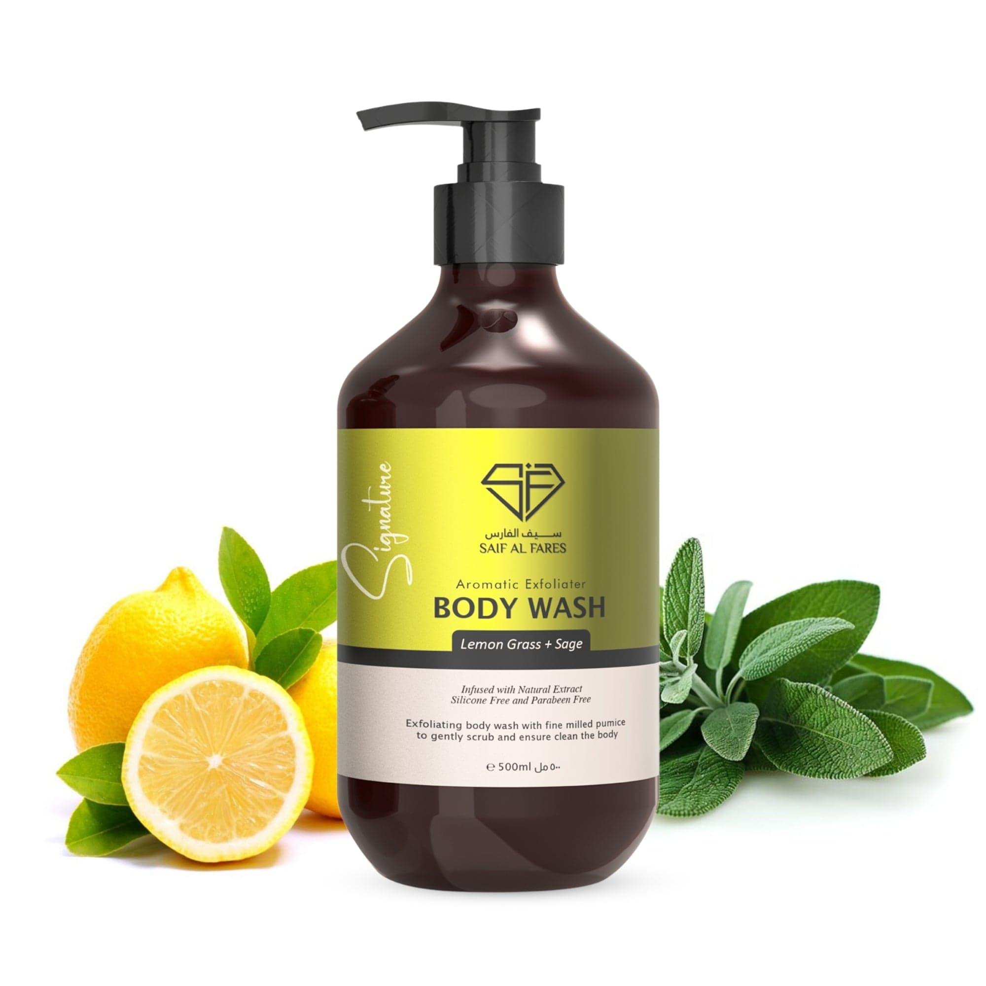 PUMICE BODY WASH LEMON GRASS + SAGE 500ML