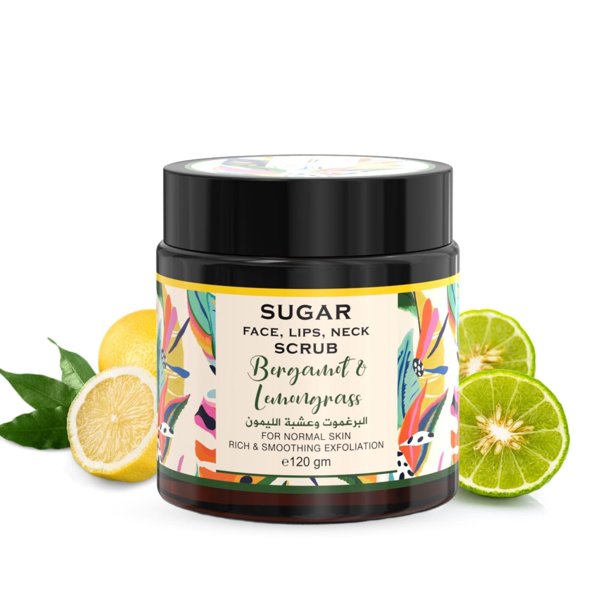 SUGAR SCRUB BERGAMOT & LEMON GRASS 120GM