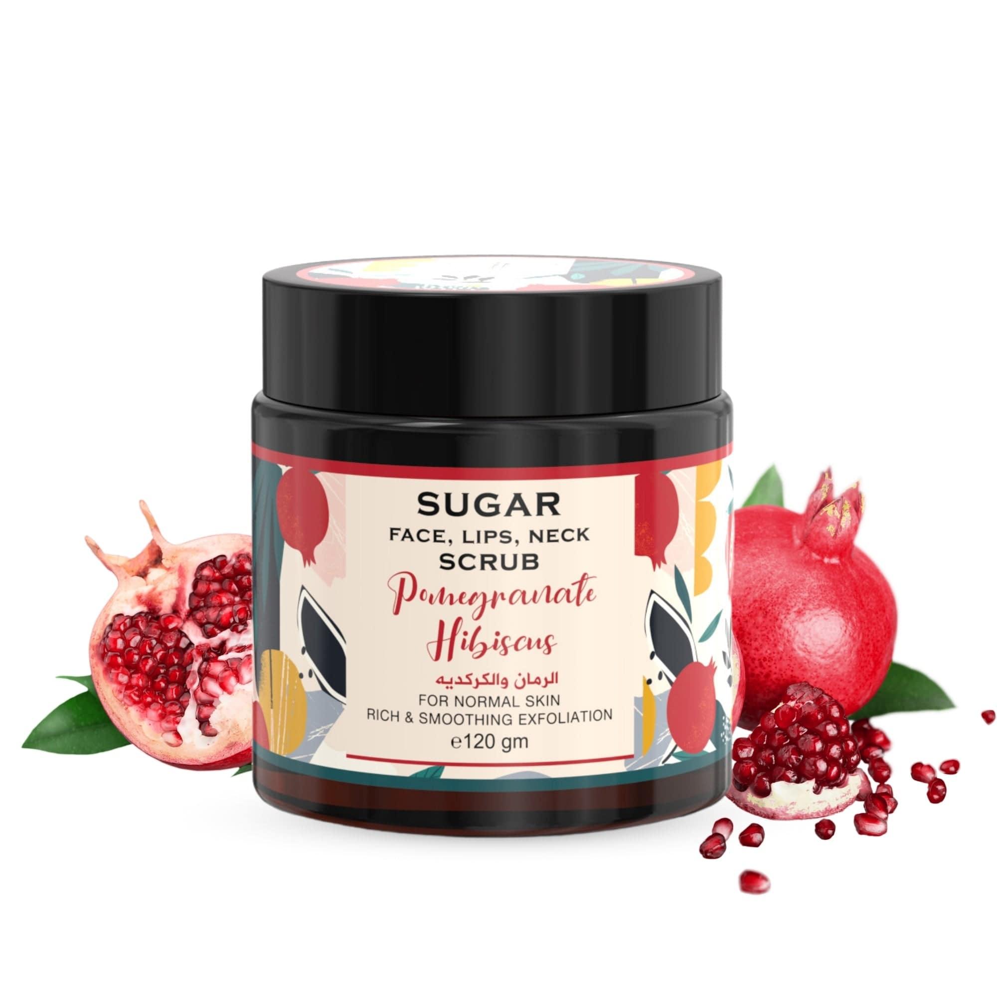 SUGAR SCRUB POMEGRANATE HIBISCUS 120GM